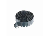 System Plast NGE880TAB-K325 880 Series Side-Flexing Chain, 3.25" Width, 1.5" Pitch, 0.16" Flight Thickness, NGE Grey Blue, Flat 