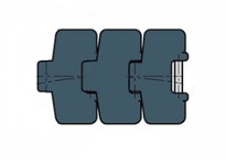 System Plast NGE880TAB-K350 880 Series Side-Flexing Chain | YarinInd