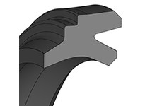 Dichtomatik AD51-165X177X8.2 Wiper H Style Nitrile 90 Duro Wiper With Step In Heel Metric