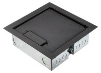 Hubbell Wiring AFB401BK ACCESS FLOOR BOX & CVR 4 GANG SHAL BK