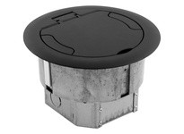Hubbell Wiring AFB801BK Access Floor Box Round 4-Gang Black | Industrial Supplies