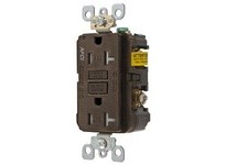 Hubbell Wiring AFR20TR 20A ARC FAULT TR RECEPTACLE BROWN