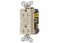 Hubbell Wiring AFR20TRI 20A ARC FAULT TR RECEPTACLE IVORY | High-Quality Electrical Supplies