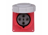 Cooper Eaton AH463R6W Receptacle Pin&Sleeve 63A 380-415V 3P4W WT Red | Industrial Supply