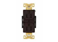 Cooper Eaton AH5262B Receptacle Duplex 15A125V 2P3W Brass Strap B&S Brown