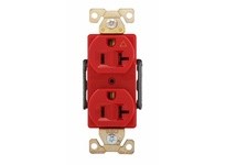 Cooper Eaton AHIG5362RD Receptacle Duplex Isolated Ground 20A 125V 2P3W Str Back & Side Red