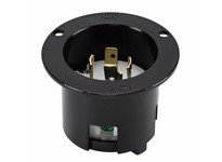 Cooper Eaton AHL1420FI Flanged Inlet 20A 125/250V 3P4W H/L Black & White