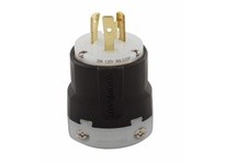 Cooper Eaton AHL520P Plug 20A 125V 2P3W H/L Black & White | Industrial Supplies