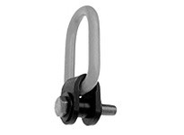 Te-Co AK43711 Lifting Ring Swivels 360 degrees - Pivots 90 degrees, 1.250" Thread Length, 1/2-13 Thread Size, 3.125" Width, Blac