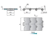 System Plast 11374AS AS820-K750 SYS CHAIN PLASTIC