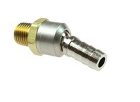 Coilhose B0604BS-DL Ball Swivel Hose Barb 3/8" ID x 1/4" MPT Display | Industrial Supplies