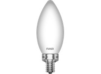 RAB B11-3-E12-927-F-F Filament B11 3.3W 40EQ 300LM E12 CRI90 2700K Dim Frosted