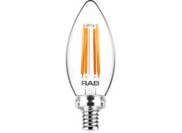 RAB B11-5-E12-927-F-C Filament B11 5.5W 60EQ 500LM E12 CRI90 2700K Dim Clear