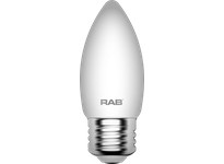 RAB B11-5-E26-927-F-F Filament B11 5.5W 60EQ 500LM E26 CRI90 2700K Dim Frosted
