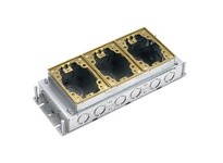 Hubbell Wiring B2423 3-G RECT STEEL FB SHAL FULL ADJ BRS | Industrial Supplies