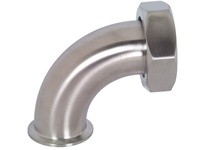 Dixon B2FMP-14-G150 90° Clamp x Plain Bevel Seat with Hex Nut Elbow