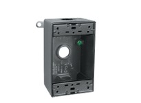 RAB B3 Weatherproof Single Outlet 3 Hole Box 1/2