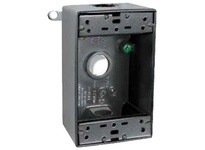 RAB B3W Weatherproof Single Outlet 3 Hole Box 1/2 White