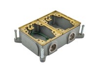 Hubbell Wiring B4214 2-G RECT CAST FB SHAL SEMI ADJ BRS | Industrial Supplies