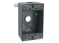 RAB B5X WEATHERPROOF SINGLE OUTLET 5 HOLE BOX 1/2 1 EA SIDE+BACK