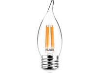 RAB BA11-3-E26-927-F-C Filament BA11 3.3W 40EQ 300LM E26 CRI90 2700K Dim Clear