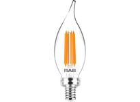 RAB BA11-5-E12-927-F-C Filament BA11 5.5W 60EQ 500LM E12 CRI90 2700K Dim Clear