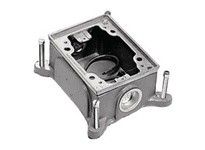 Hubbell Wiring BA2414 1-G RECT CAST FB SHAL SEMI ADJ ALU