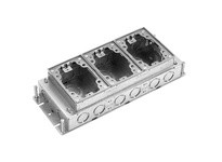 Hubbell Wiring BA2423 3-G RECT STEEL FB SHAL FULL ADJ ALU | Industrial Supplies