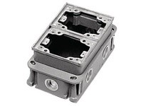 Hubbell Wiring BA4233 2-G RECT CAST FB DEEP FULL ADJ ALU