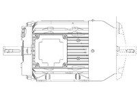 Brook Crompton BA4M003V4C 3HP 1800RPM 230/460V Aluminum IEC 100L C Face - With Feet | Industrial Motor