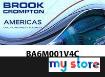 Brook Crompton BA6M001V4C 1 HP 1200 RPM 230/460 V TEFC Motor