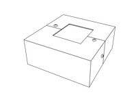 RAB BC4 POLES BASE COVER 4 INCHES SQUARE STEEL POLE 2 PIECES STEEL WITH (4) SCREWS