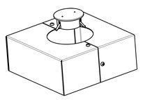 RAB BCK-RT6/15 6" Round Tapered Pole 15FT Base Cover & Cap Kit