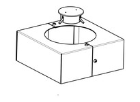 RAB BCK-RT8 8" Round Tapered Base Cover & Cap Kit | Durable Industrial Supplies