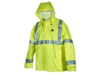 MCR BJ38JHX5 Big Jake CL3 Cat 2 PVC/Nomex Jacket Zipper Front Attached Hood 2 Pockets Cape Vented Back