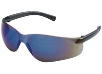 MCR BK118 BearKat BK1 Series Safety Glasses with Blue Mirror Lens Soft Non-Slip Temple Material