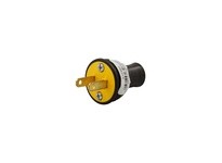 Cooper Eaton BP3123BK Plug 15A 125V 2P2W Round .406"Dia Str Black | Industrial Supplies