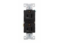 Cooper Eaton BR15BK Receptacle Duplex 15A 125V 2P3W Black | Durable Electrical Outlet
