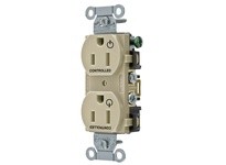 Hubbell Wiring BR15C2I 2/2 CONTROLLED 15A 125V B/S DUP IV | Reliable Supplies