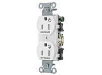 Hubbell Wiring BR15C2WHI 2/2 CONTROLLED 15A 125V B/S DUP WH | Reliable Industrial Supplies