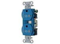 Hubbell Wiring BR20C2BLTR 2/2 CONTROLLED 20A 125V B/S TR DUP BL