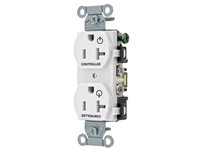 Hubbell Wiring BR20C2WHI 2/2 CONTROLLED 20A 125V B/S DUP WH
