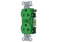 Hubbell Wiring BR20GN RCPT DUP SB COM GRD 20A 125V | YarinInd