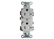 Hubbell Wiring BR20GRYTR TAMP RES COM GRD 20A 125V 5-20R GY