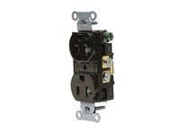 Hubbell Wiring BR20GRYWRTR WTR/TAMP COM GRD 20A 125V 5-20R GY