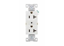 Cooper Eaton BR20W Receptacle Duplex 20A 125V 2P3W Str B/Swire White