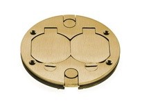 Hubbell Wiring BRS2RCA REP BRASS CTR COVER ASSEM | YarinInd