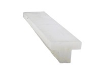 POBCO BSU031315TTOP UHMW WHITE T TOP BAR SNAP ON FITS 3/16" RAIL 10' | Industrial Supplies
