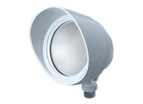 RAB BULLET12W Bullet Flood 12W Cool LED 120V W/ Hood & Lens White