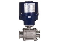 Dixon BV2CV-075CC-EA Electrically Actuated 3-Piece Sanitary Stainless Ball Valve